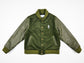 Specs & Stache Olive Varsity Jacket